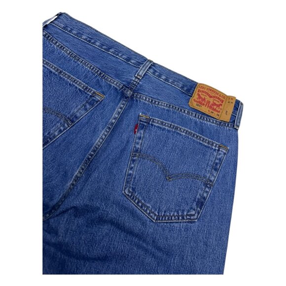 LEVIS 501 Relaxed Straight Leg Casual Designer Denim Pants Jeans Mens 36x36 - Picture 4 of 7